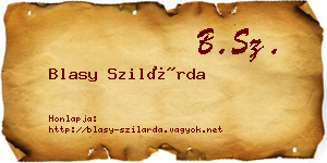 Blasy Szilárda névjegykártya
